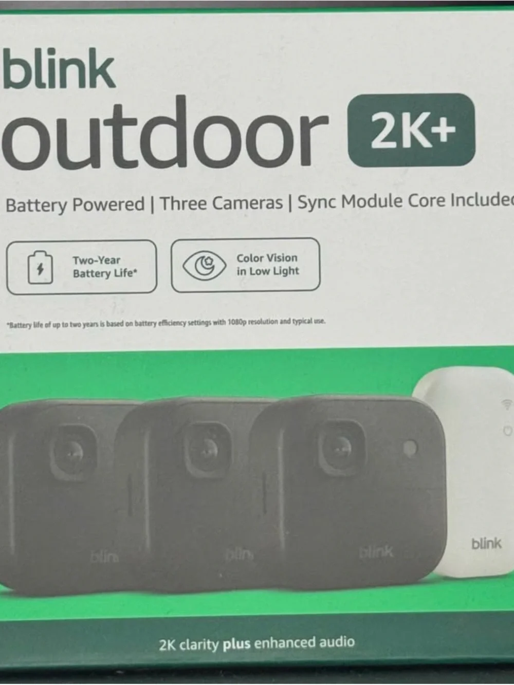 Blink Outdoor 2K+ Wireless Security Camera Kit - Black (3-Camera)